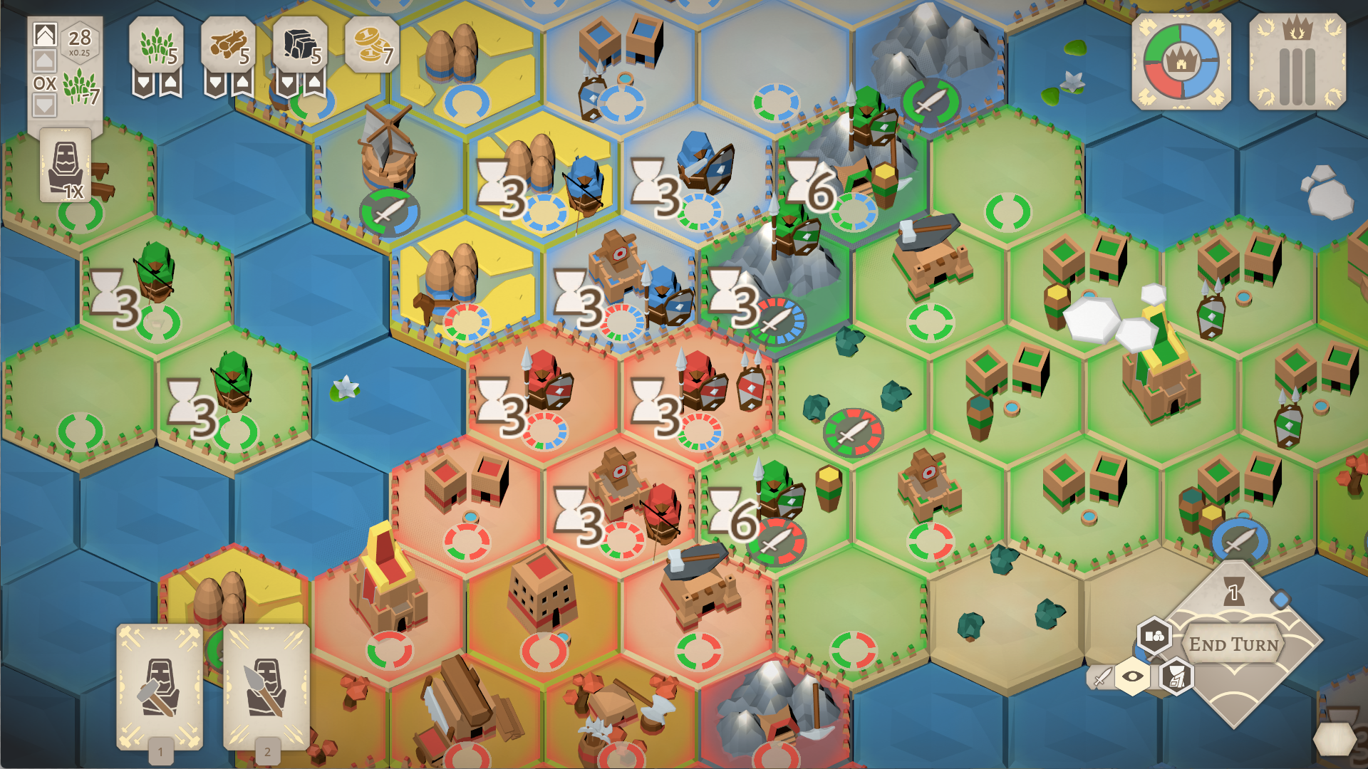 Kingdom of Krawall screenshot showing a large battle